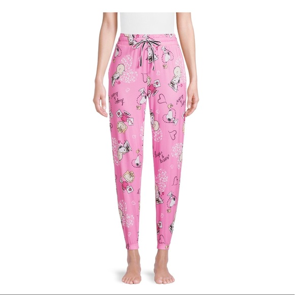 🆕 Peanuts Sleep Jogger Snoopy Love PJ Pants, X-Small - Picture 2 of 7